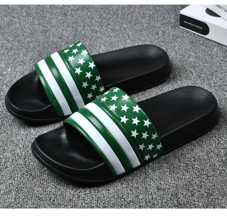 American Flag Slippers Home Slippers for Men Slipper Man Luxury 2024 Summer Shoes Men Original Men's Cloud Slipper Flip Flop