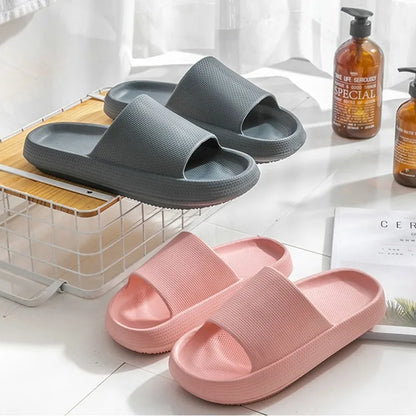 Summer Slippers For Men Women Soft Slippers Indoor Home Slides Cloud Slipper Men Flat Sandals Beach Shoes Man Male Flip Flops