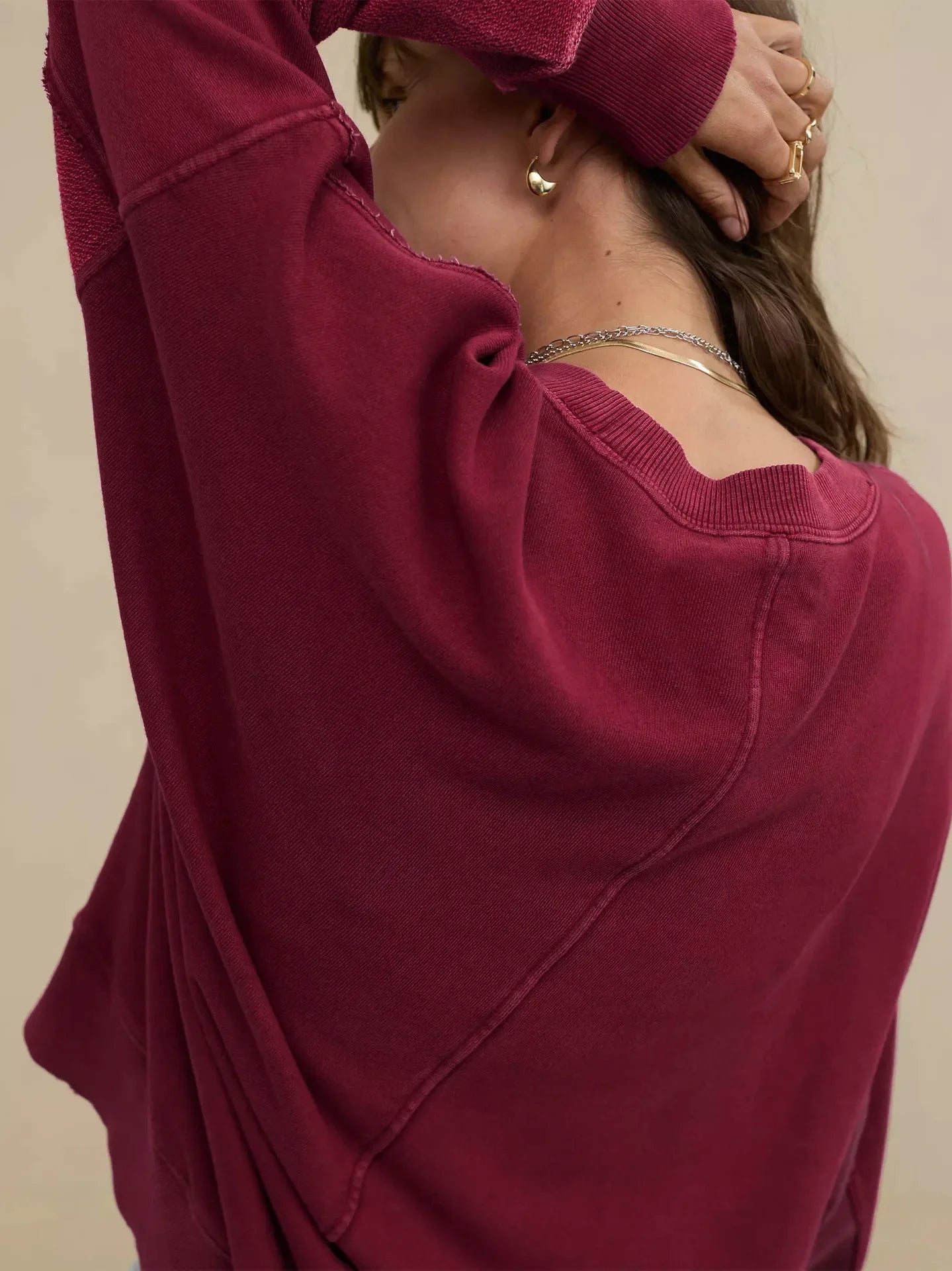 2025 Fall Winter New Fashion Women's Hoodie Loose-Fit Casual Crew Neck Top Commuter Wear Y2k Woman Clothing