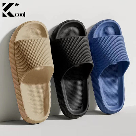 Summer Slippers For Men Women Soft Slippers Indoor Home Slides Cloud Slipper Men Flat Sandals Beach Shoes Man Male Flip Flops