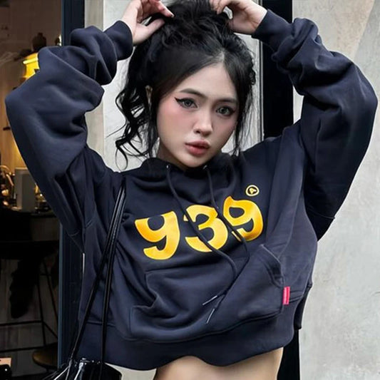 Women Hoodie Top Autumn Winter New Streetwear Fashion Print Long Sleeves Casual Slim Hoodie Female Versatile Thermal Clothing