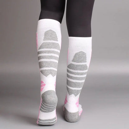 Winter Warm Ski Socks Anti-slip Thickened Breathable Compression Snowboard Socks Thermal Moisture-wicking Knee High Socks