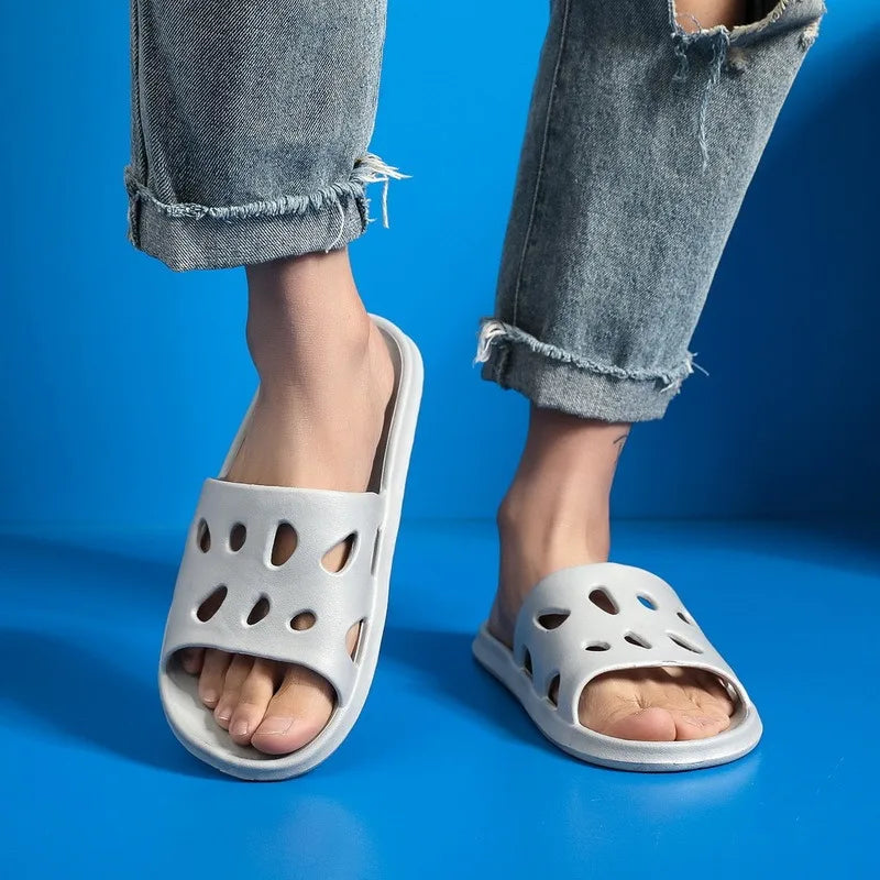 Summer Slippers For Men Women Soft Slippers Indoor Home Slides Cloud Slipper Men Flat Sandals Beach Shoes Man Male Flip Flops